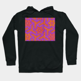 Tiles in orange and purples Hoodie